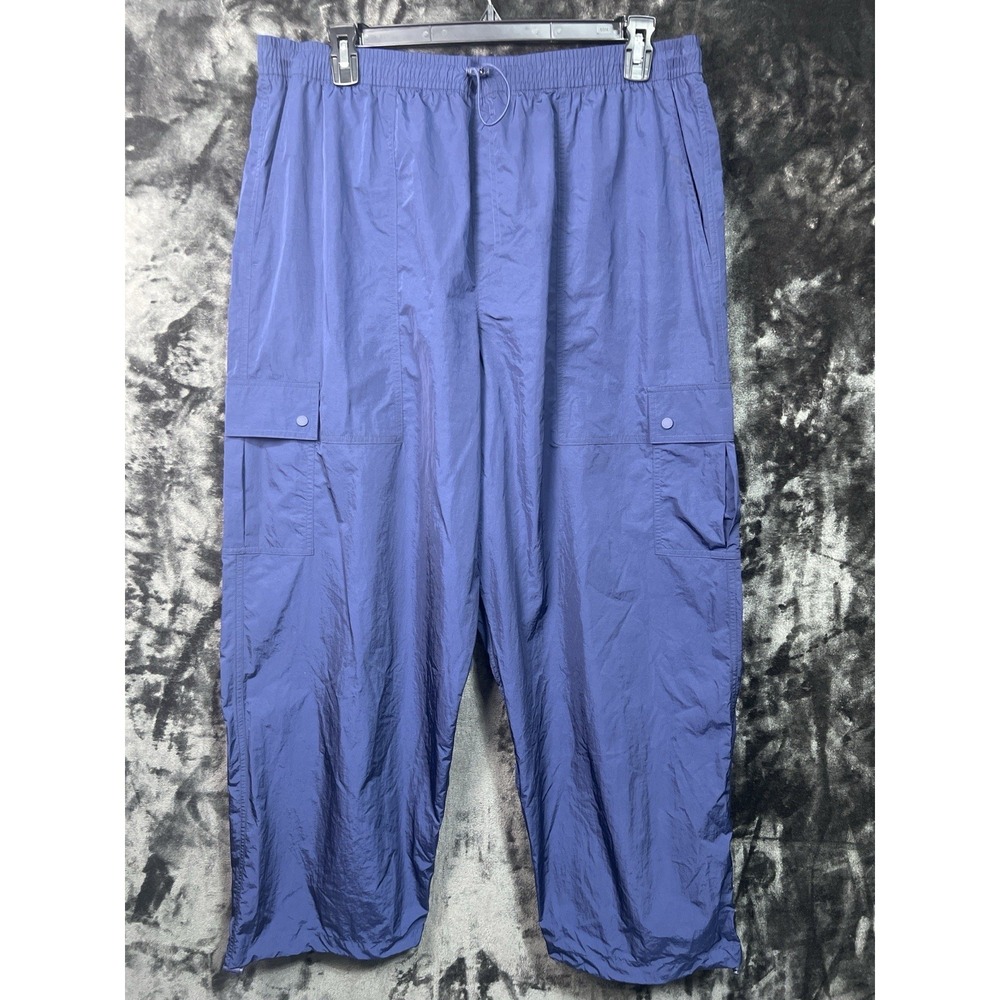 Victoria's Secret PINK Parachute Cargo Pants Blue XXL Y2K - Picture 1 of 8